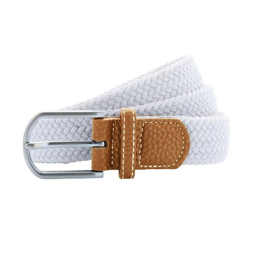 Asquith & Fox Braid Stretch Belt White